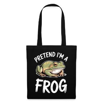 Expressions de grenouilles, Grenouilles, drôle de cadeau de grenouille - Sac en tissu - noir - Devant