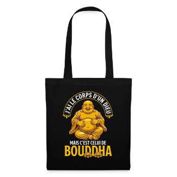 Corps d'un Dieu Bouddha Drôle Cadeau - Sac en tissu - noir - Devant