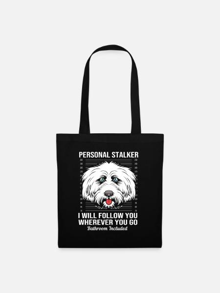 Lhasa Apso - Stoffbeutel - Schwarz