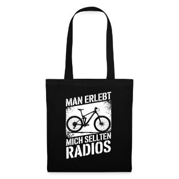  Man Erlebt Mich Sellten Radios Mountainbike - Stoffbeutel - Schwarz - Vorne