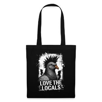 Love The Locals Crowned Pigeon Vintage Style Bird - Tote Bag - black - Front
