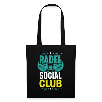 Padel-mädchen Padel-spieler Padel-tennis-geschenk - Stoffbeutel - Schwarz - Vorne