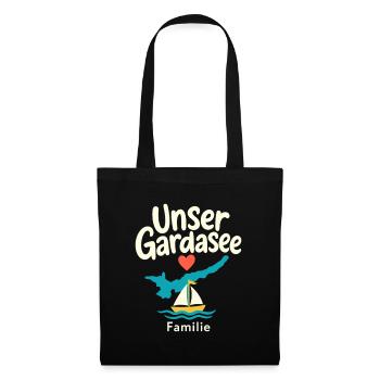 Unser Gardasee Familie, Lake Garda Family Keepsake - Tote Bag - black - Front
