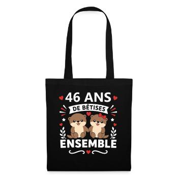 46 Ans Ensemble: Bêtises Amoureuses - Sac en tissu - noir - Devant