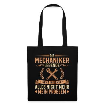 Abschied Mechaniker Legende in Rente - Stoffbeutel - Schwarz - Vorne