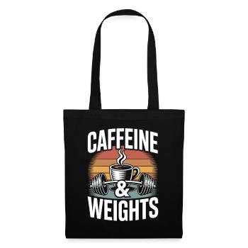 Entraînement en force Caféine et musculation Salle de musculation - Sac en tissu - noir - Devant