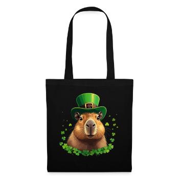 Shamrock Capybara under St Patrick's Hat - Tote Bag - black - Front