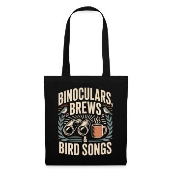Binoculars, brew & bird songs - Tote Bag - black - Front