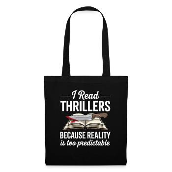 Thriller Books Club Crime Readers Mystery - Tote Bag - black - Front