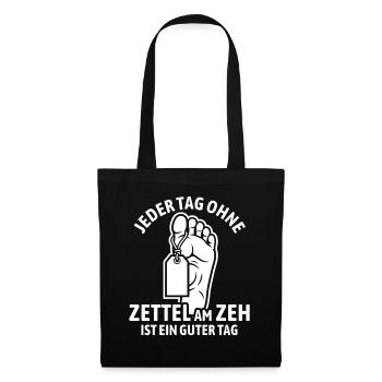 Chaque jour sans note sur l’orteil est une bonne journée - Sac en tissu - noir - Devant
