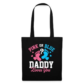 Révélation du genre Pink Or Blue Daddy Loves You - Sac en tissu - noir - Devant