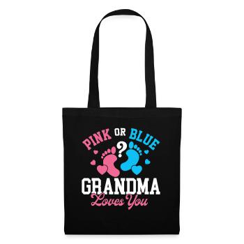Pink Or Blue Grandma Loves You Gender Reveal - Tote Bag - black - Front