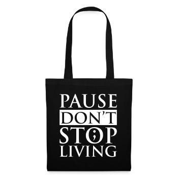Pause point-virgule Don’t stop living point virgule - Sac en tissu - noir - Devant