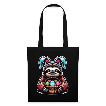Sloth Easter Easter Bunny - Tote Bag - black - Front