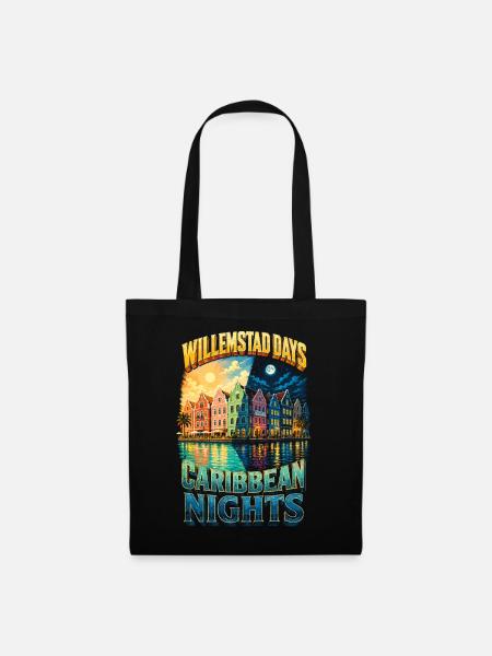 Curacao Willemstad Days Carribean Nights - Stoffbeutel - Schwarz