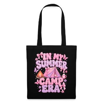 Camping Pink Summer Vacation Style Girl Gift - Tote Bag - black - Front