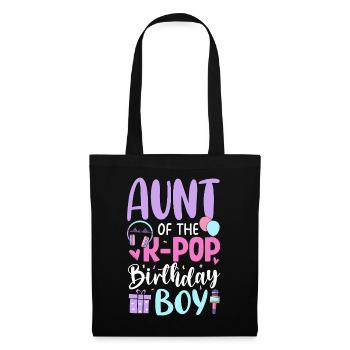 Tante du garçon anniversaire de la K-Pop - Sac en tissu - noir - Devant