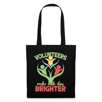 Volunteer Appreciation Make Each Day Brighter - Tote Bag - black - Front