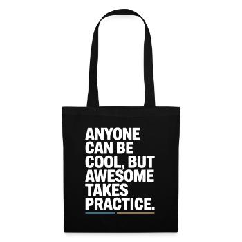Anyone Can Be Cool Awesome Nerd Gamer Geek Irony - Tote Bag - black - Front