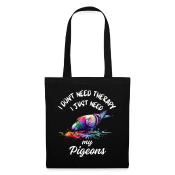 Pigeon Therapy Art - Tote Bag - black - Front