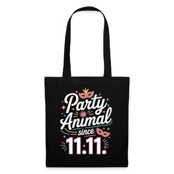 Karneval Party Kölner Animal Since 11.11. Köln - Stoffbeutel - Schwarz - Vorne