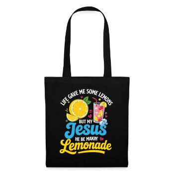 Jesus macht Limonade zum christlichen Humor - Stoffbeutel - Schwarz - Vorne