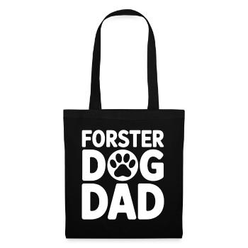 Papa de chien en famille d’accueil - Cadeau adopté par un chien - Sac en tissu - noir - Devant