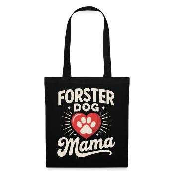 Maman de chien en famille d’accueil - Cadeau adopté par un chien - Sac en tissu - noir - Devant