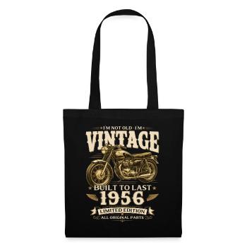 Cadeau pour 70e anniversaire Biker Vintage 1956 - Sac en tissu - noir - Devant