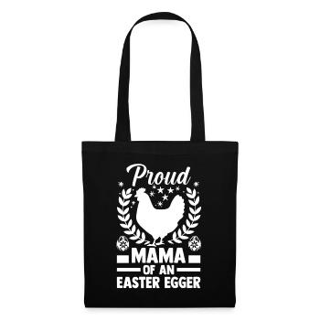 Poule Maman Coq Troupeau de volaille Éleveur de volailles - Sac en tissu - noir - Devant