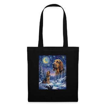 Hurlant vers la Lune Mème Chien Sanglier - Sac en tissu - noir - Devant