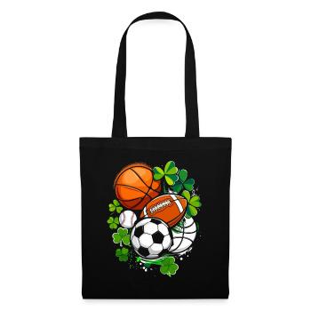 Mélange de sports celtiques avec trèfles - Sac en tissu - noir - Devant