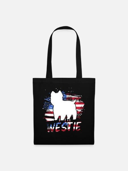 West Highland Terrier - Stoffbeutel - Schwarz
