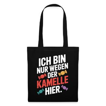 Karneval Nur Wegen Der Kamelle Hier Karnevalszug - Stoffbeutel - Schwarz - Vorne