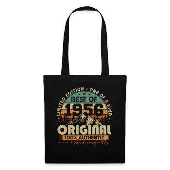 Anniversaire rétro vintage vintage original de 1956 - Sac en tissu - noir - Devant