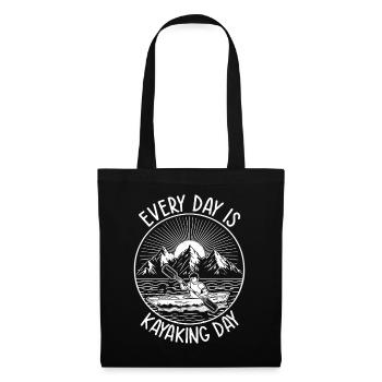 Every day is Kayaking day - Kayaking Lover Kayaker - Stoffbeutel - Schwarz - Vorne