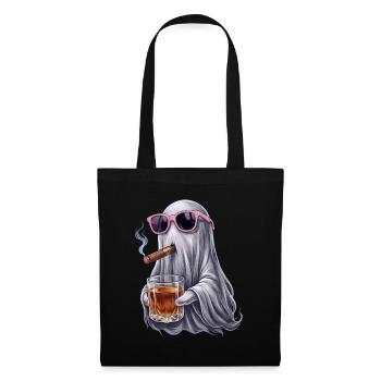 Geist Whiskey und Sonnenbrille - Stoffbeutel - Schwarz - Vorne