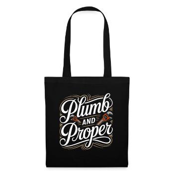 Plombier Maître Plombier Et Artisan Qualifié Approprié - Sac en tissu - noir - Devant