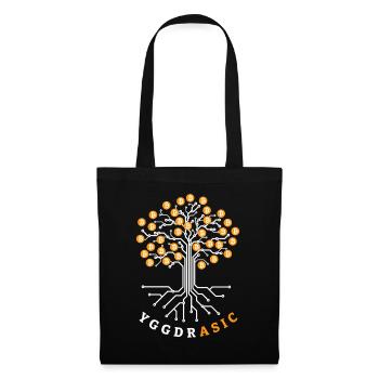YggdrASIC | Yggdrasil Bitcoin jeu de mots - Sac en tissu - noir - Devant