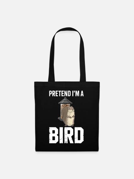 Vogelbeobachter Vögel füttern Geschenk - Stoffbeutel - Schwarz