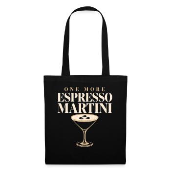 Cadeau cocktail club social de martini espresso - Sac en tissu - noir - Devant