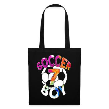 7 ANS FOOTBALLEUR NUMÉRO 7 FOOTBALL 7E ANNIVERSAIRE - Sac en tissu - noir - Devant