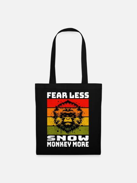Snow Monkey Schneeaffe - Stoffbeutel - Schwarz