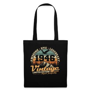 Vintage 1946 Vintage Retro Birthday Gift - Tote Bag - black - Front