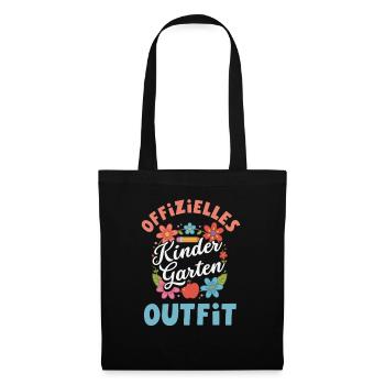 Offizielles Kindergarten Outfit Erzieherin Spruch - Stoffbeutel - Schwarz - Vorne