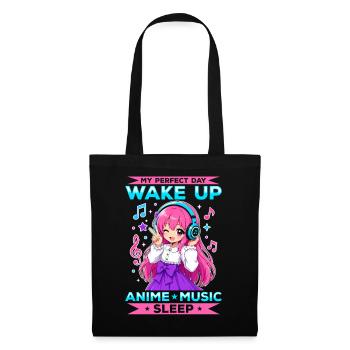 Anime and Music Chibi - Tote Bag - black - Front