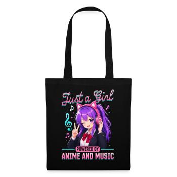 Anime and Music Chibi - Tote Bag - black - Front