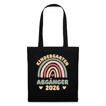 Abschied Kinder Kindergarten Abgänger 2026 - Stoffbeutel - Schwarz - Vorne
