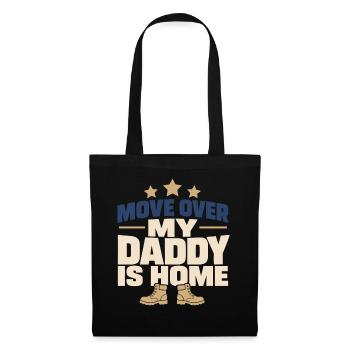 Bienvenue à la maison, Papa Retour militaire - Sac en tissu - noir - Devant