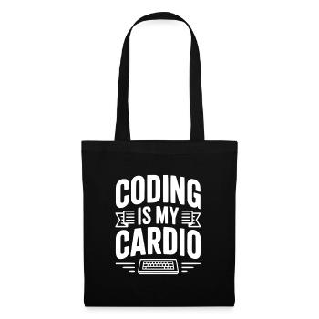 Programmieren ist mein Cardio-Workout - Stoffbeutel - Schwarz - Vorne